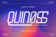 Quinoss - Modern Sport Font, a Sans Serif Font by figuree studio (Thumbnail 1 of 10)