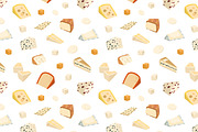 Cheese types seamless pattern, a Pattern Graphic by Good Studio (Thumbnail 2 of 4)