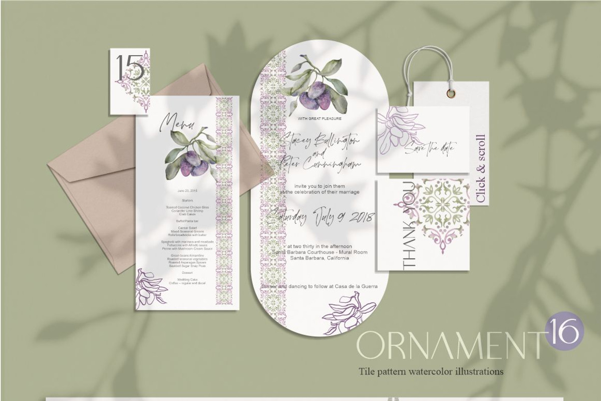 OLIVE - watercolor set, an Object Graphic by Collection by VY (Photo 7 of 14)