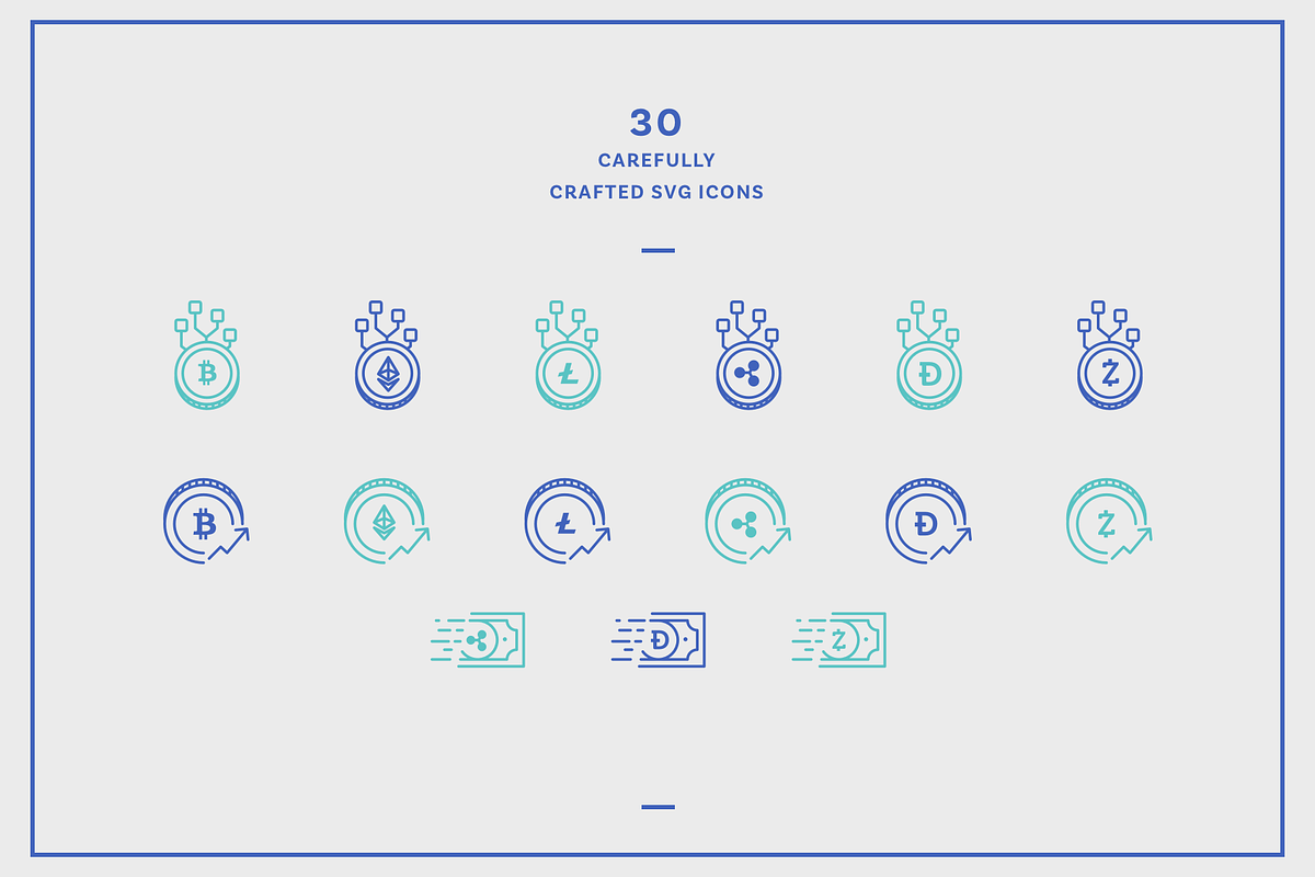 Crypto icons, an Outline Icon by Somewan draws (Photo 5 of 5)