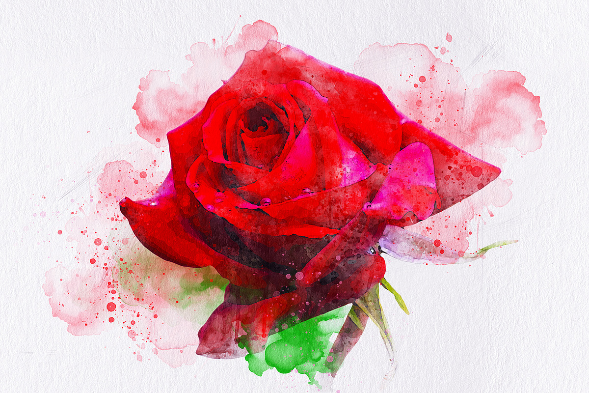 Watercolor Painting Photo Effect, a Brushes & More by INTENTFX (Photo 8 of 12)
