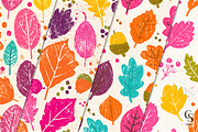 Vivid Grunge Autumn Seamless Pattern, a Pattern Graphic by Creative Store (Thumbnail 2 of 5)