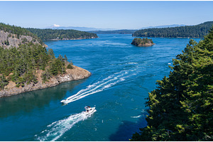 Turbulent water of Deception Pass in, a Nature Photo by Backyard Stock