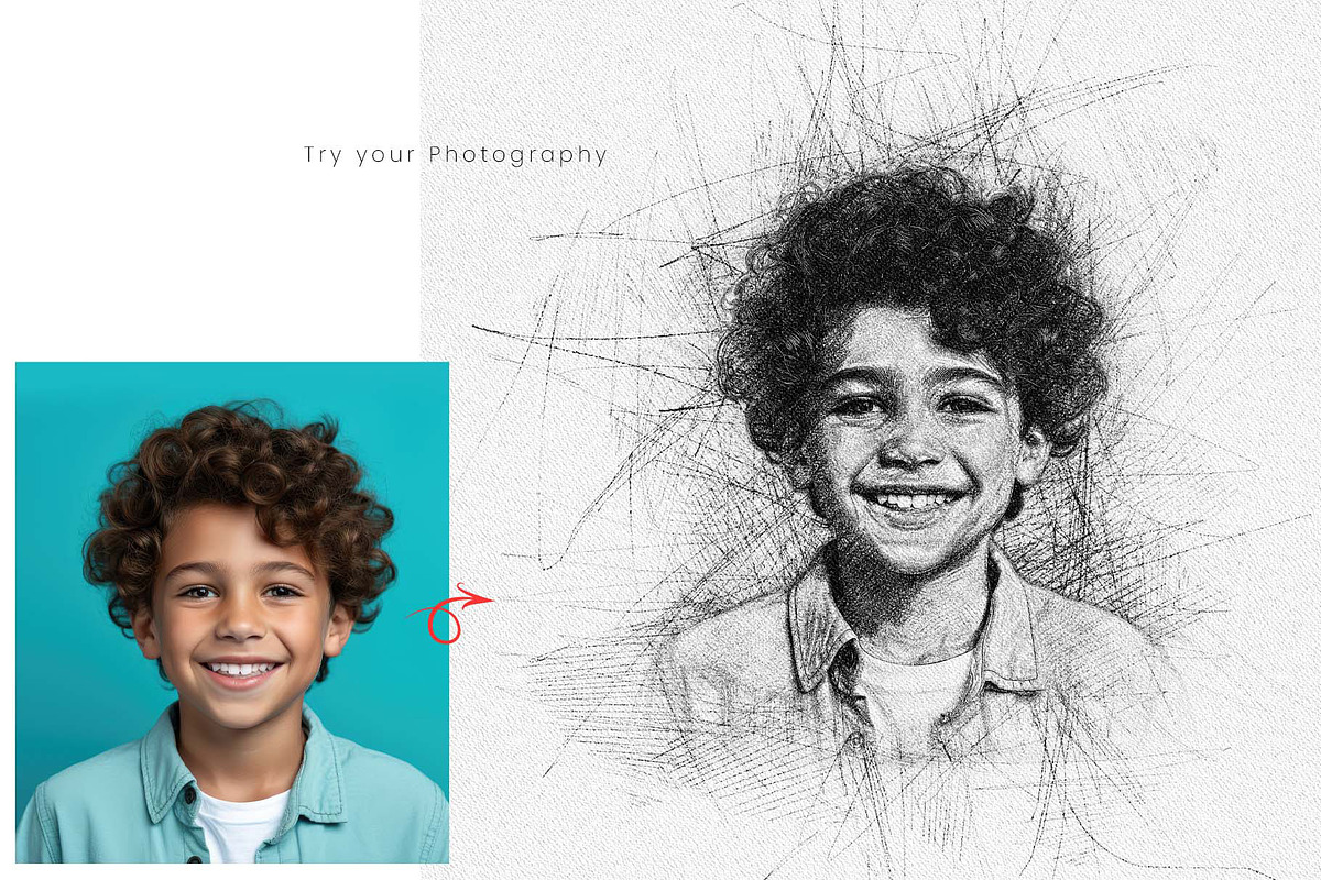 Pencil Sketch Maker, an Action Add-On by MRI STUDIO (Photo 3 of 28)