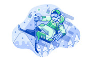 Skiing Resort Web Illustrations, a Sport Illustration by Alex Krugli (Thumbnail 9 of 15)