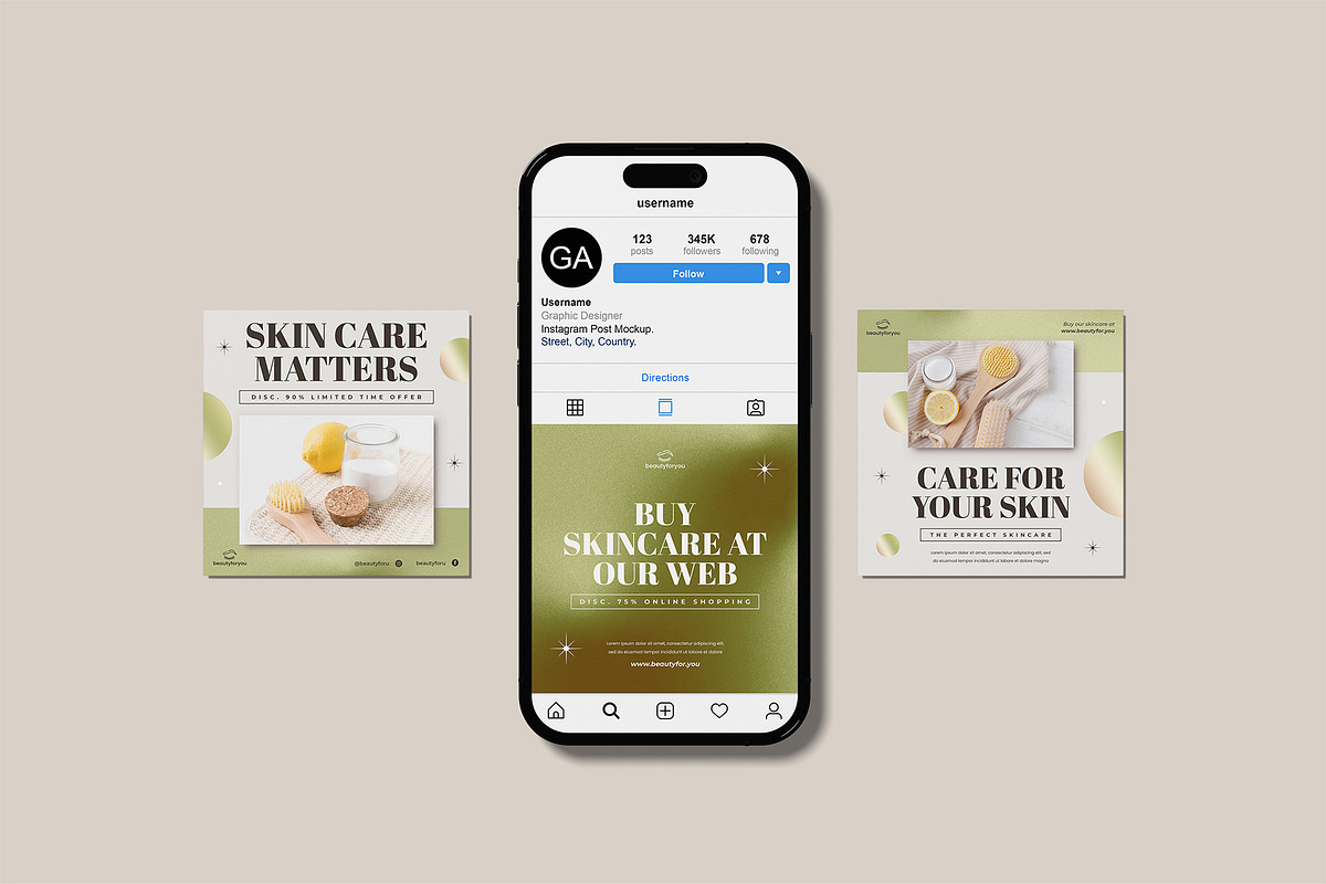 Instagram Post Mockup Bundles, an iPhone Mockup by Graphic Aesthetic (Photo 12 of 25)