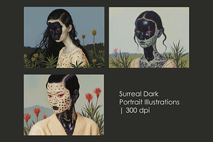 Surreal Dark Portrait Illustrations, a Person Illustration by StockVerse Creative