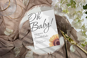 Pavo - Baby Shower Invitation, an Invitation Template by CinderHeart Designs (Thumbnail 1 of 4)