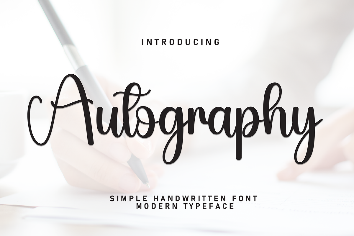 Autography | Script Font, a Handwritten Font by Scratchones (Photo 1 of 8)