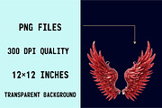 Glitter Angel Wings Sublimation Clip, an Illustration by SVGArt (Thumbnail 5 of 8)