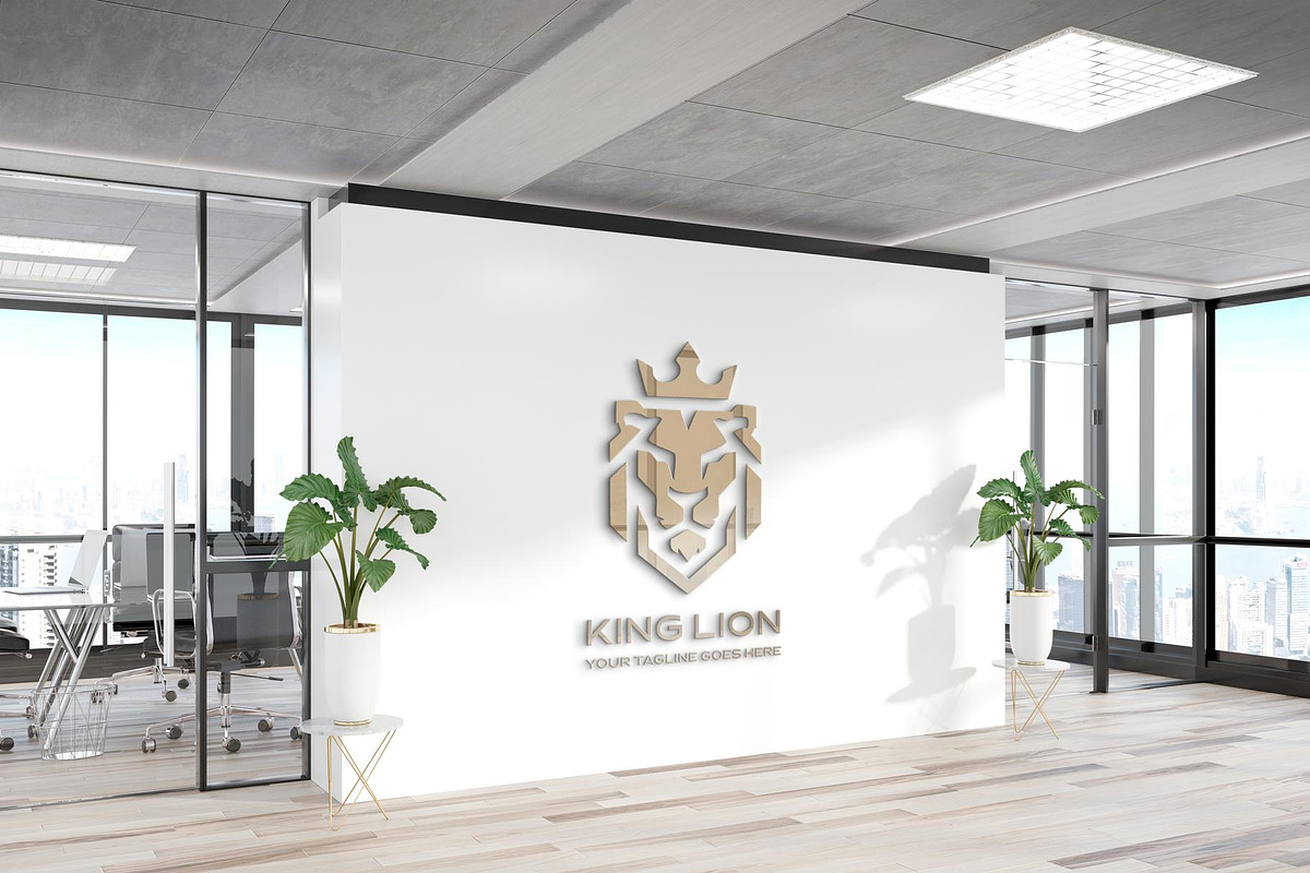 Geometric King Lion Logo, a Branding & Logo Template by YUDesignStore (Photo 5 of 10)