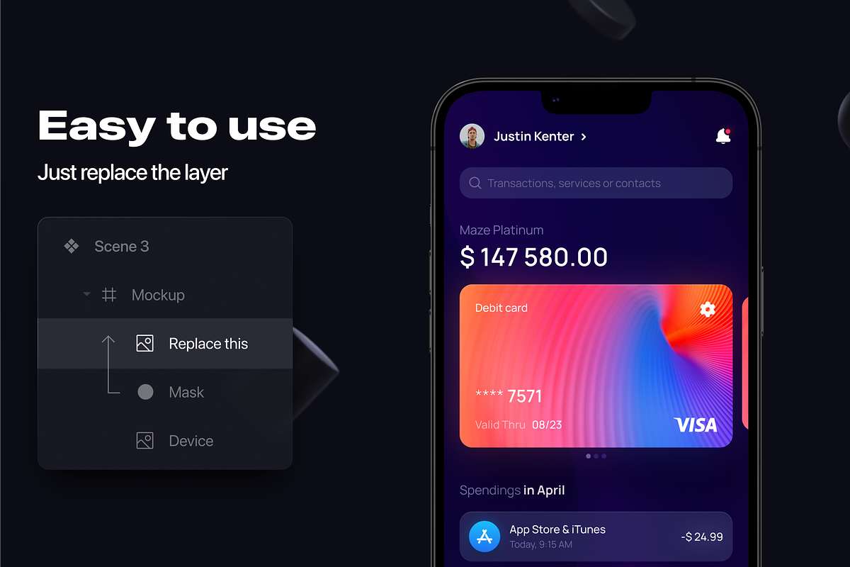 8 Custom mockups, an iPhone Mockup by 360 Mockups (Photo 6 of 7)