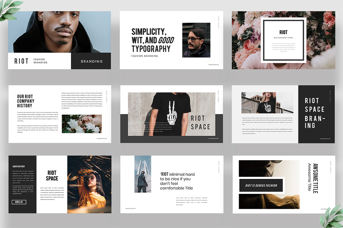RIOT - Minimal Powerpoint, a Presentation Template by Infinity Vector Studio (Photo 4 of 6)