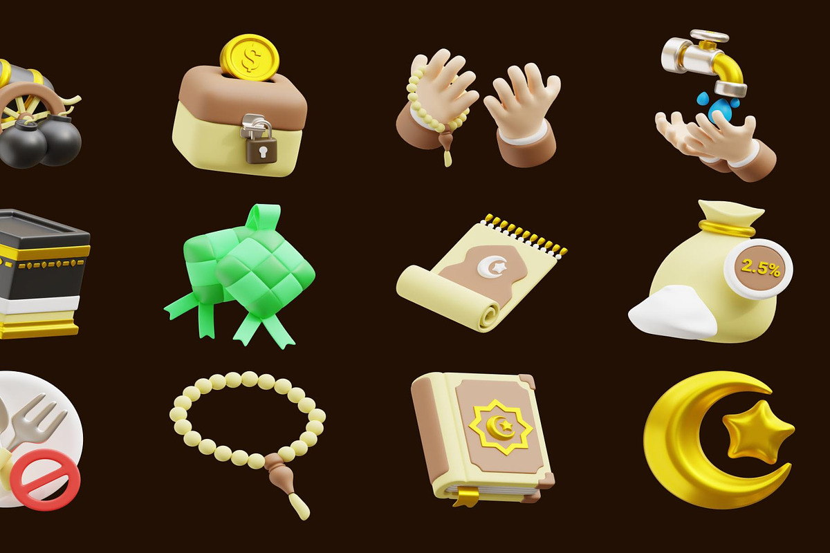 Ramadan Kareem 3D Icon Pack, an Object 3D Model by Creative Perspective (Photo 6 of 6)