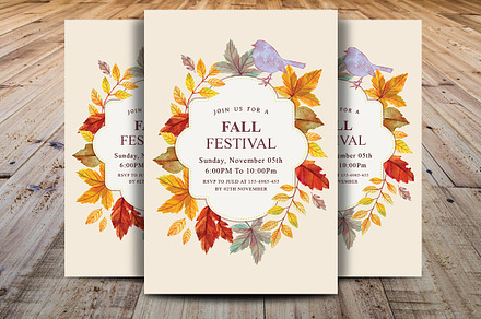 Fall Harvest Party invitation, a Card Template by Madhabi Studio