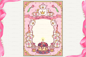 vector Royal Tea Party invitation, a Card Template by WINDmade