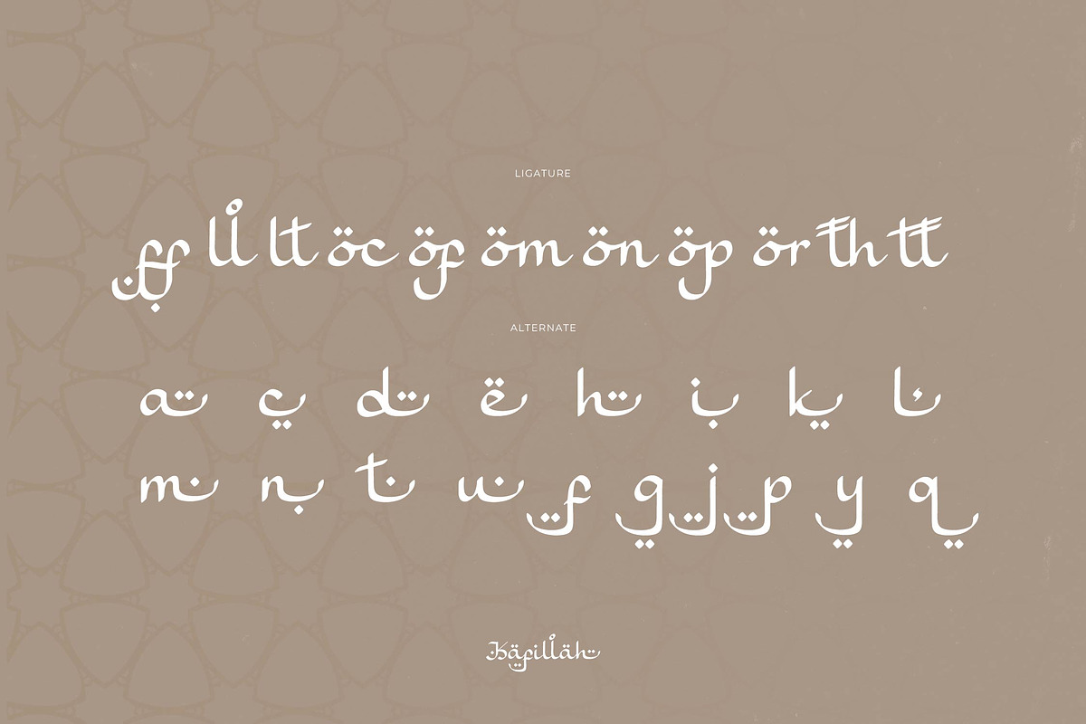 Kafillah | Arabic Style Typeface, a Script Font by Denustudios (Photo 13 of 15)
