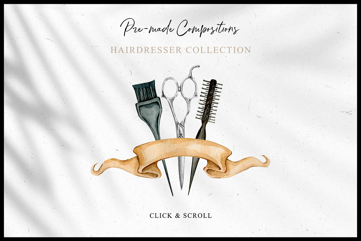 Hairdresser Collection, a Decorative Illustration by CrystalinaShop (Photo 7 of 9)