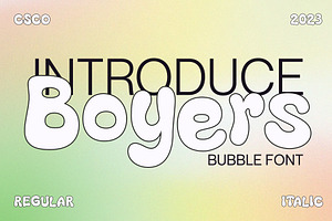 Boyers Bubble Font