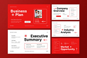 Red White Business Plan Google Slide, a Presentation Template by Aiyari Graphic (Thumbnail 2 of 5)