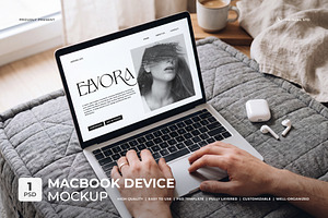 Elvora - Macbook Device Mockup