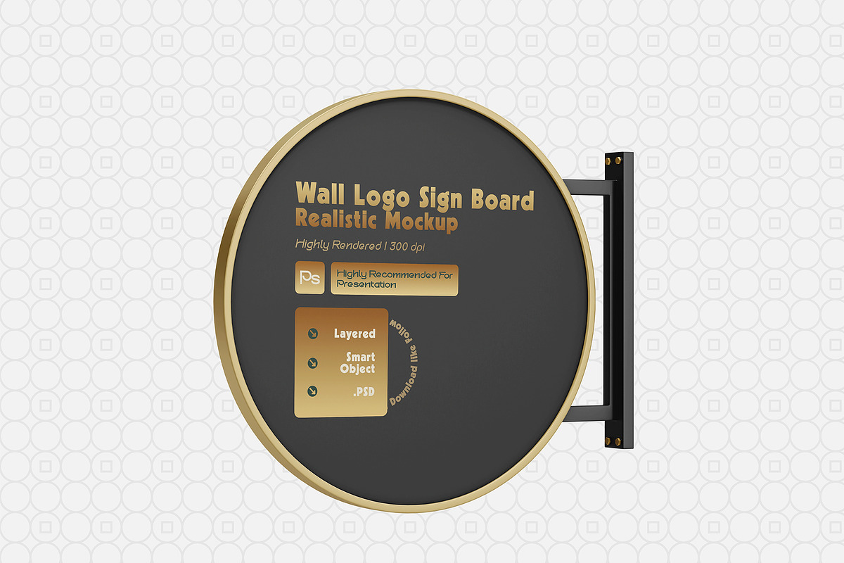Wall Logo Sign Board Mockup Set, an Advertising Mockup by Kiara Clover (Photo 2 of 4)
