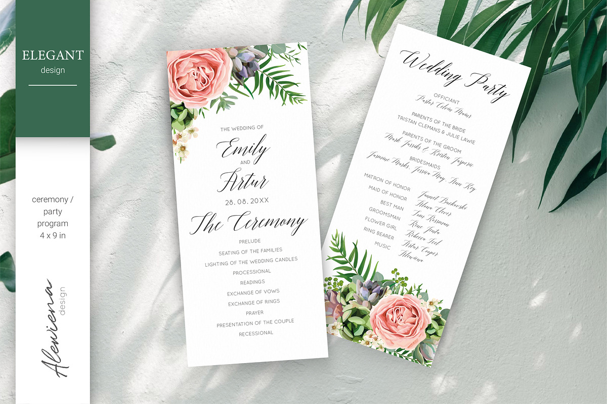 Wedding set - Tropical blossom, an Invitation Template by Alewiena (Photo 7 of 14)