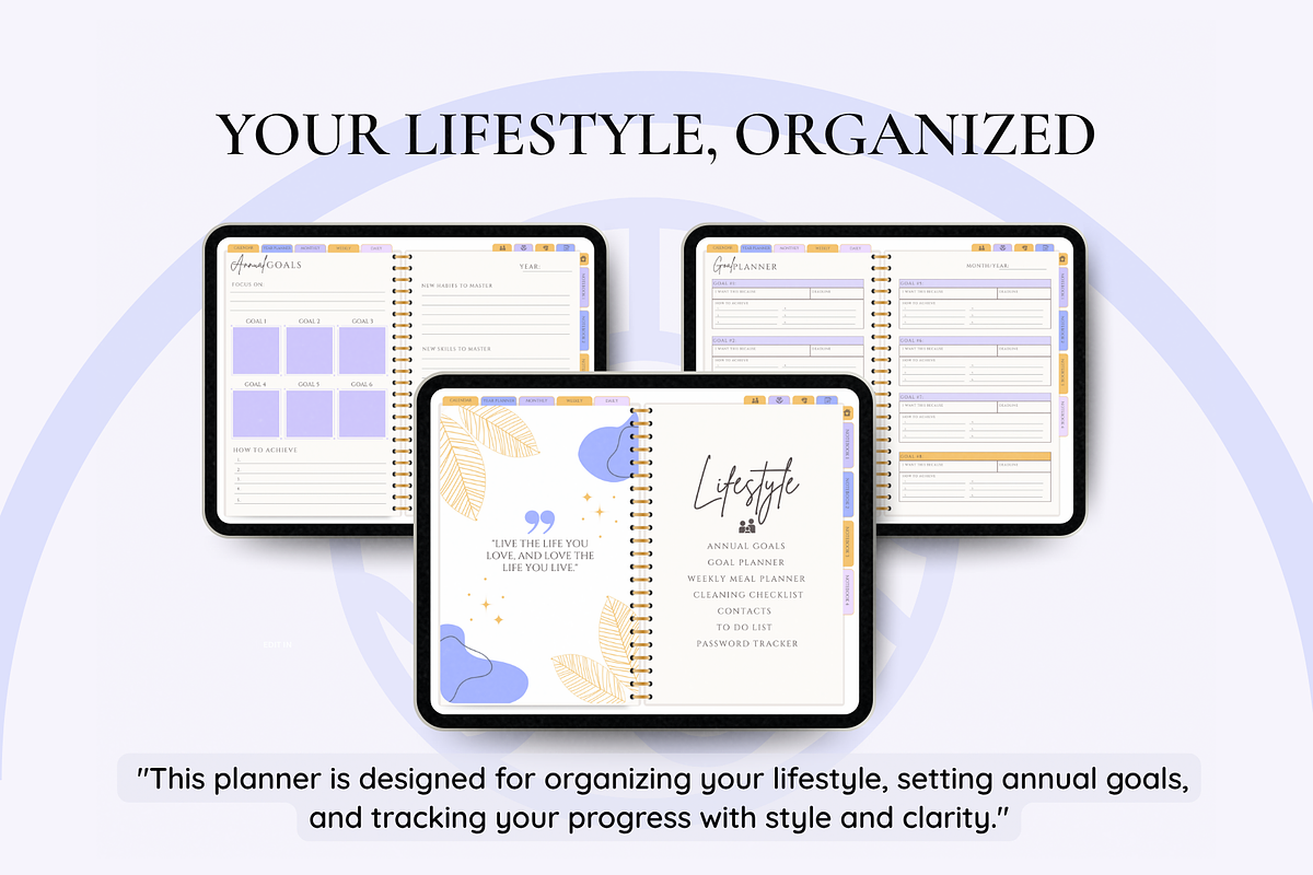 Undated Digital Planner (PLR License) preview 3