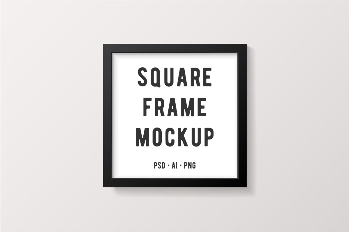 Black Square Frame Mockup, a Print Template by Minty Fresh Graphics (Photo 1 of 4)