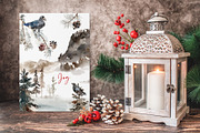 Winter Landscape Watercolour Creator, a Card Template by Karma (Thumbnail 2 of 15)