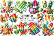 Cute Summer Popsicle Food Clipart, an Illustration by CraftArtStudio (Thumbnail 1 of 6)