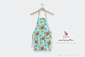 Coconut Juice Summer Pattern 009