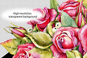 Red roses, floral watercolor set, an Illustration by Artmanata (Thumbnail 4 of 16)