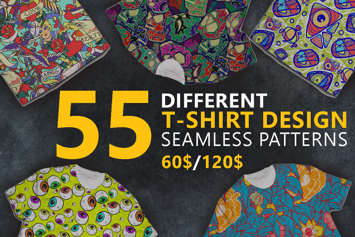 T-shirt design pattern BIG BUNDLE, a Pattern Graphic by NKTKNS (Photo 1 of 7)
