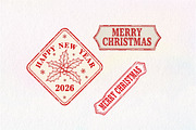 Vintage Christmas Stamp Collection, an Illustration by Dream Creation (Thumbnail 7 of 7)