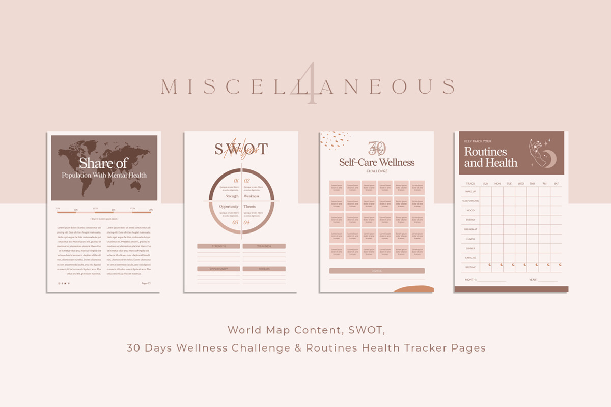 Wellness Workbook Creator | CANVA PS, a Magazine Template by Eviory (Photo 32 of 45)