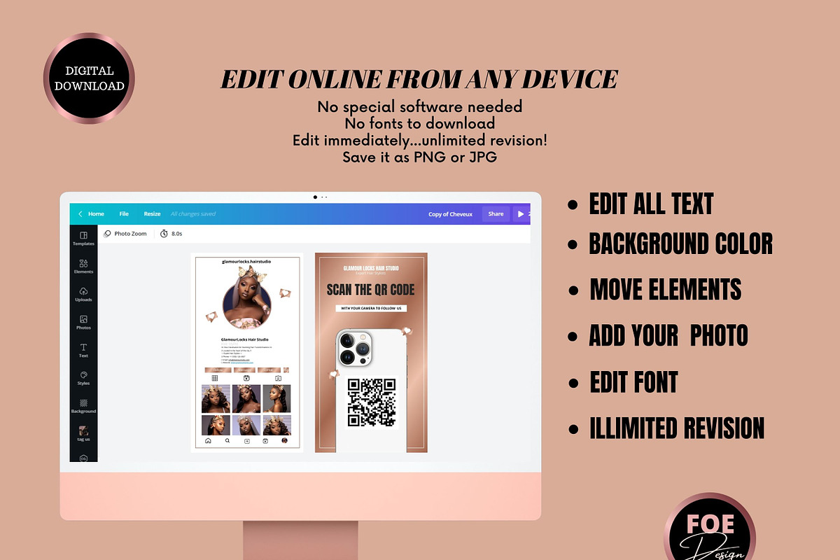 2023 Instagram Business Card, a Social Media Template by Foedesigner (Photo 5 of 6)
