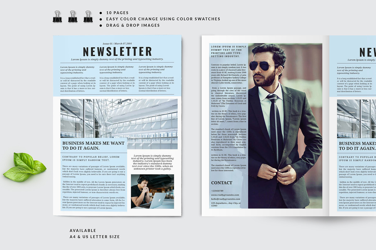 Newsletter, a Stationery Template by Amit Debnath (Photo 1 of 7)