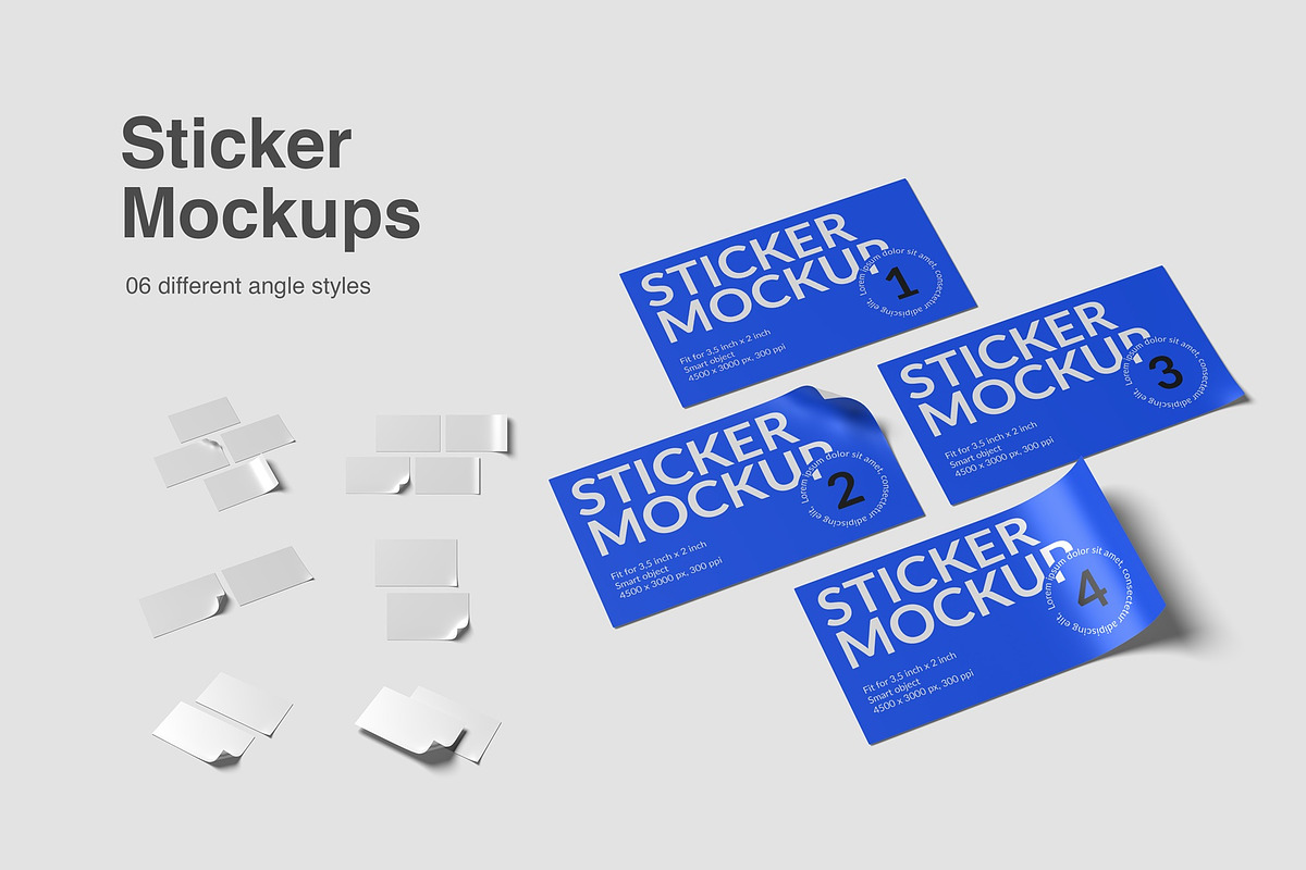 Sticker Mockups, an Advertising Mockup by graphiccrew (Photo 1 of 10)