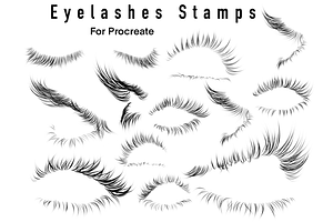 Eyelashes Stamps For Procreate