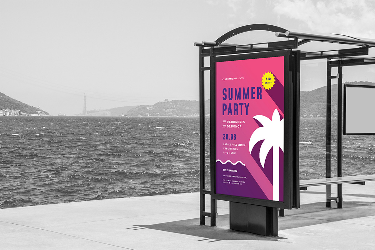 Summer Party Flyer Template, a Flyer Template by Vasya Kobelev (Photo 5 of 5)