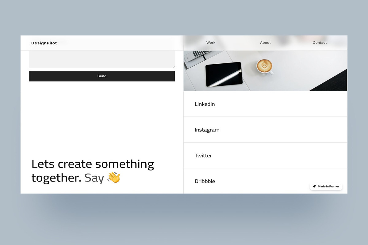 DesignPilot-Clean Portfolio Framer, a Landing Page Template by Digital_Fantasies (Photo 6 of 6)
