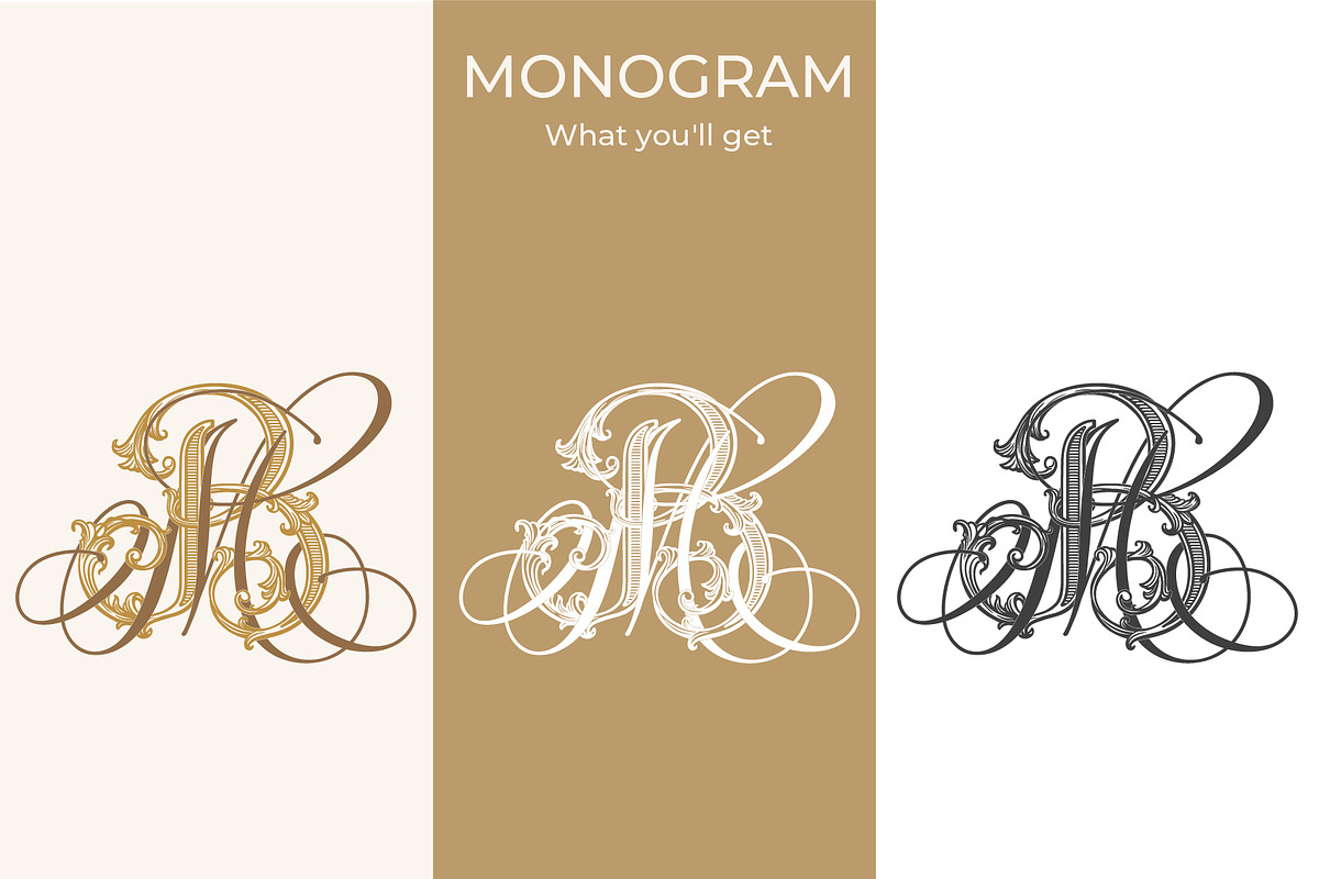 MB BM Wedding Monogram Logo, a Branding & Logo Template by LogoAV (Photo 3 of 6)