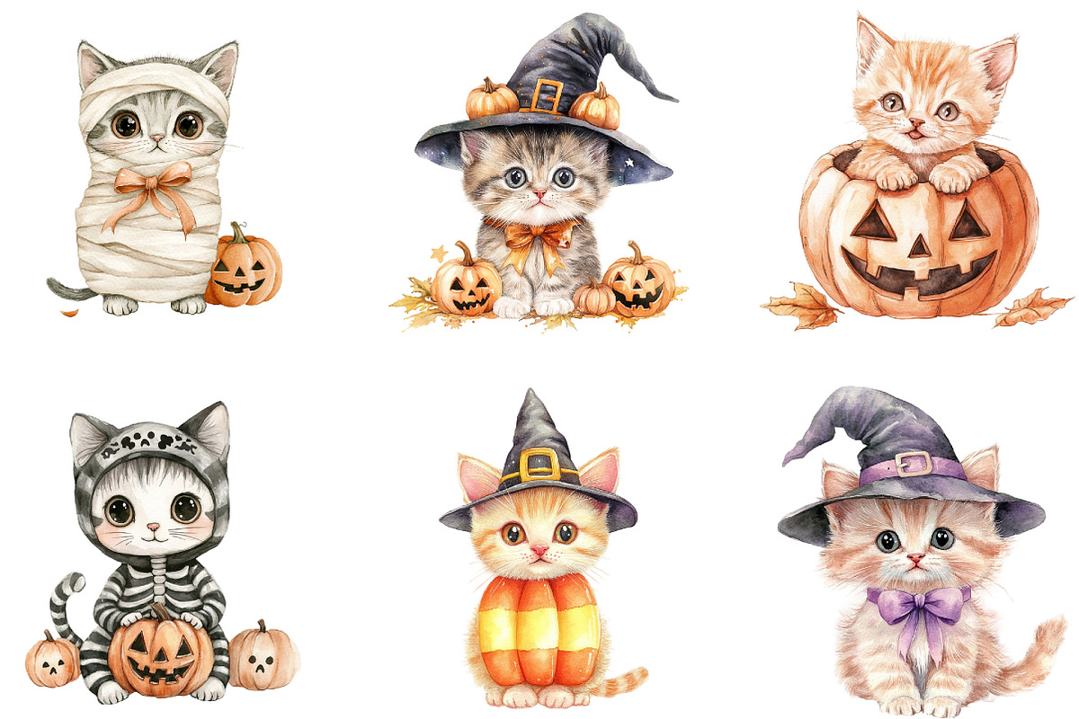 Halloween Treats & Drinks Clipart, a Seasonal Illustration by Designking (Photo 2 of 4)