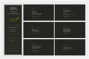 CANARY & COAL socialmedia templates