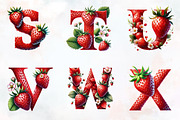 Spring strawberry Alphabet clipart, an Illustration by RobertsArt (Thumbnail 4 of 7)