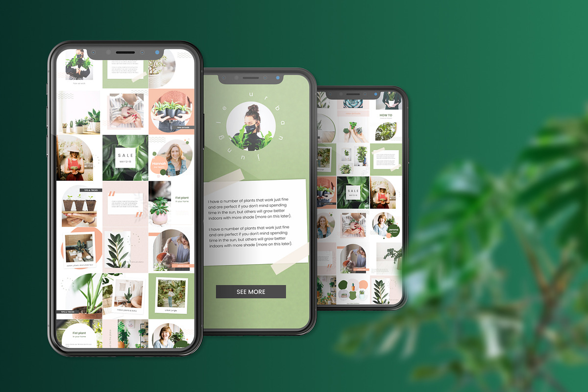 Insta templates (posts & stories), a Social Media Template by helgascandinavus (Photo 6 of 6)