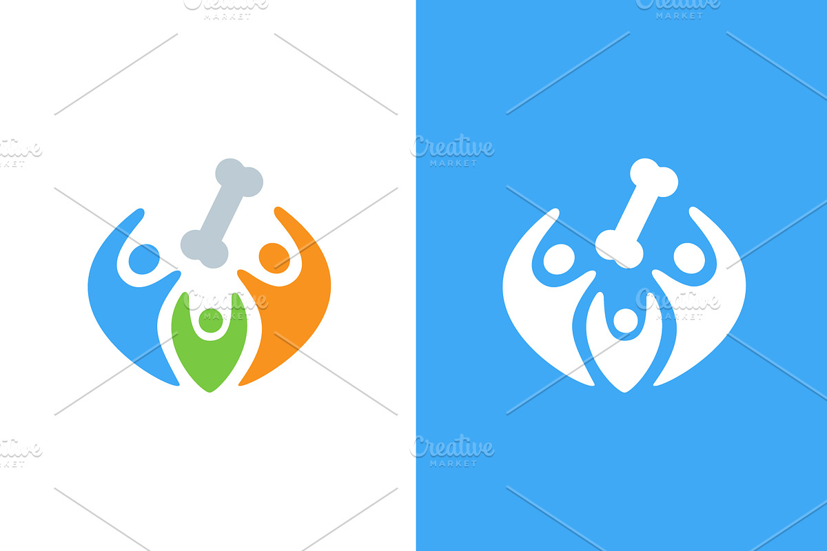 Human bone and family logo, an Object Illustration by GraphiShop