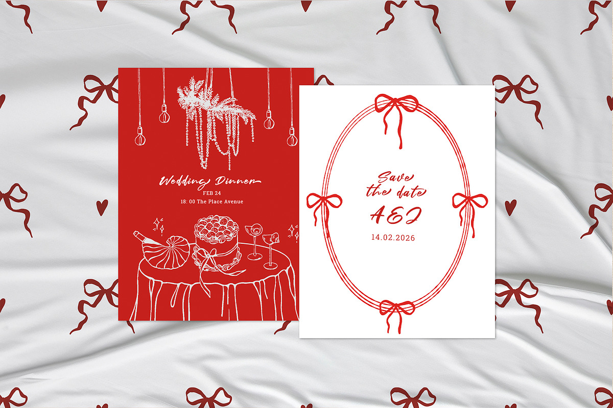 Vintage Wedding & Valentines Day Set, an Object Graphic by VerAna (Photo 13 of 16)