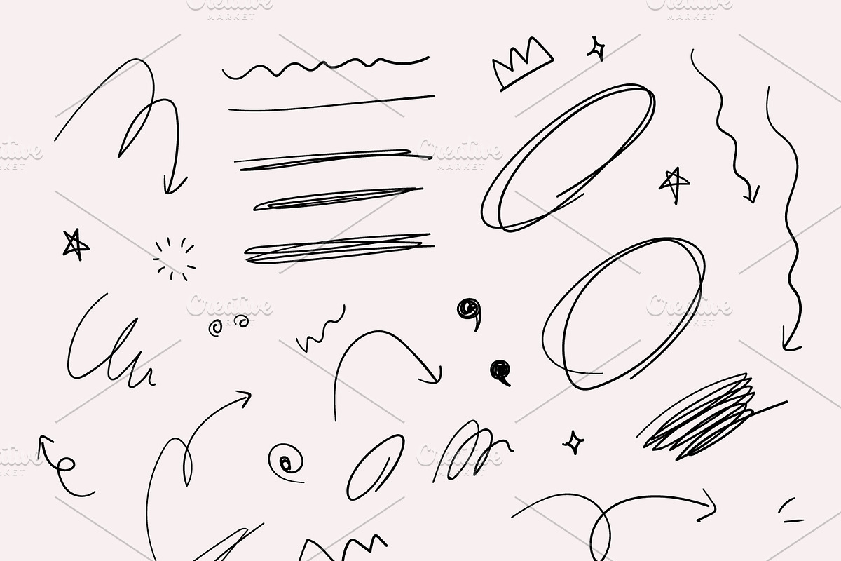 256 daily doodles and scribbles, an Object Graphic by Pinkbrush (Photo 4 of 7)